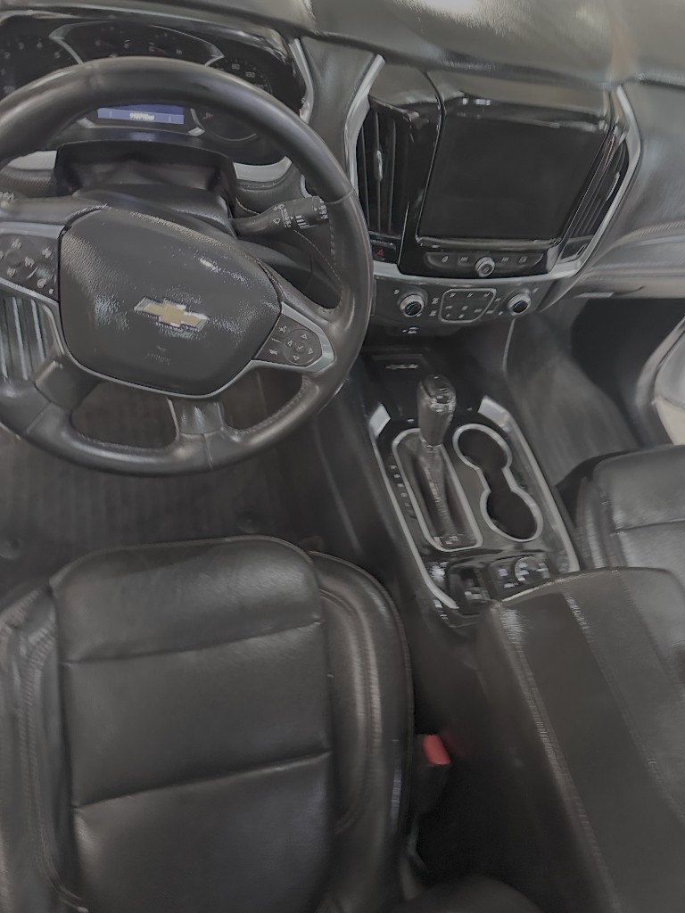 Spotless black leather interior after an interior detail